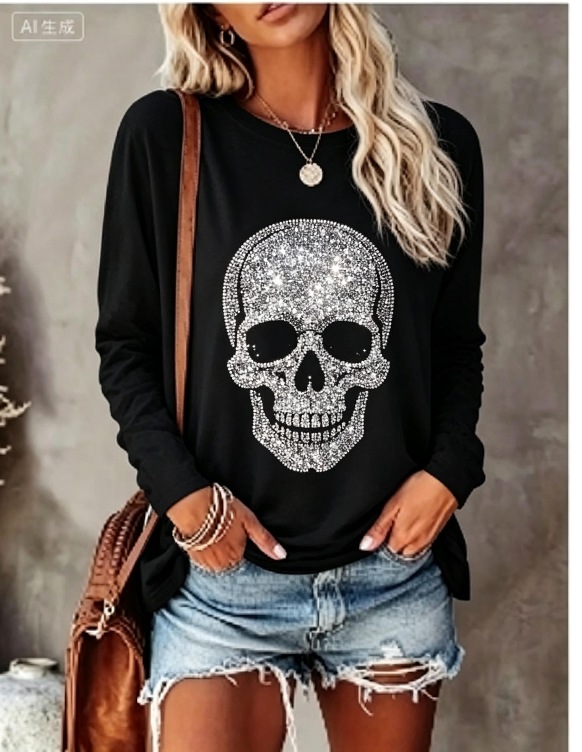 Damen Langarm-T-Shirt mit simu – Blouses Bewertung und Preis