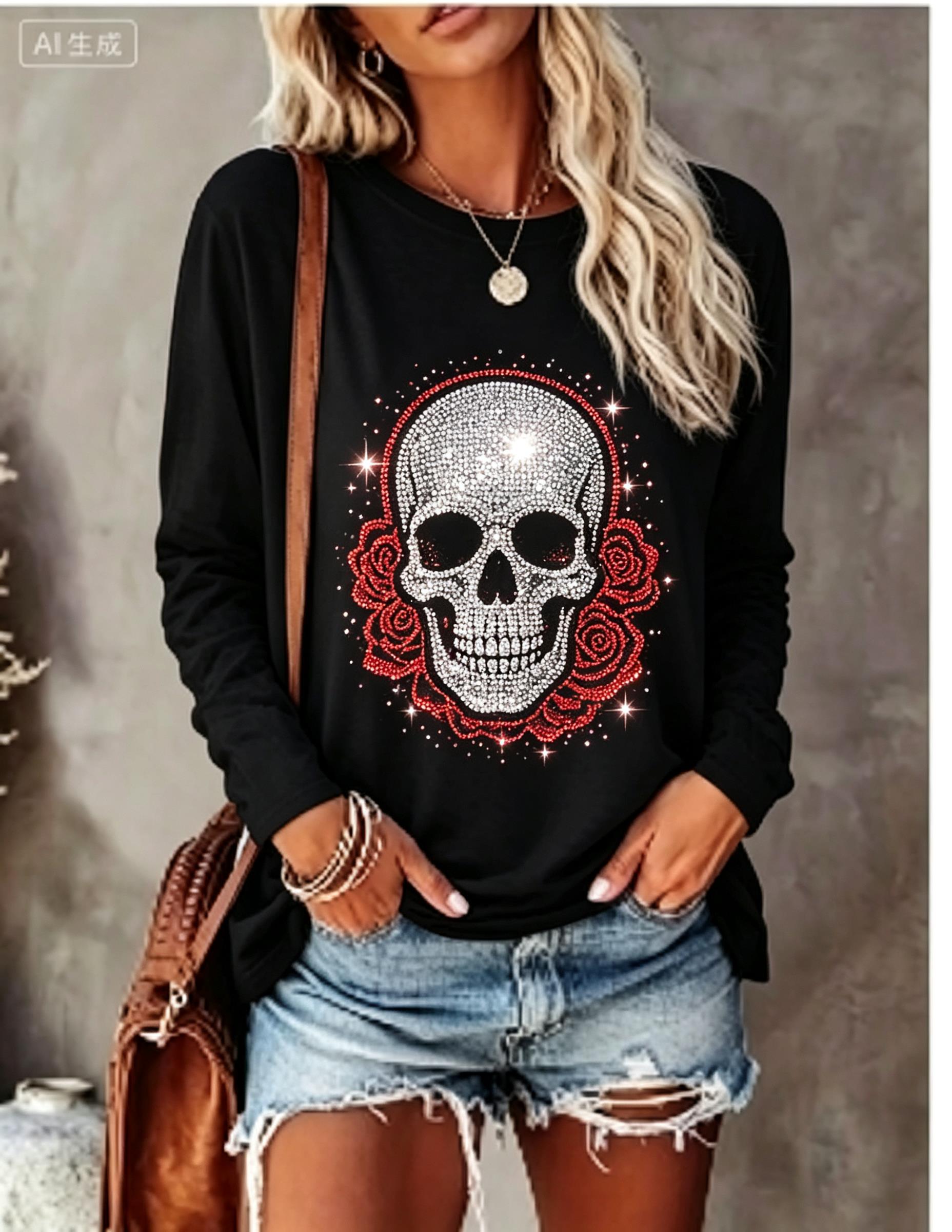 Damen Langarm-T-Shirt mit simu – Blouses Bewertung und Preis