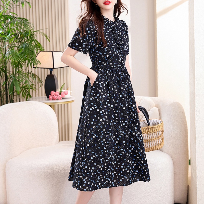 Vintage Marineblaues Midikleid – French Vintage Floral Midi Dress Bewertung und Preis